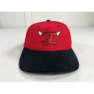 Vintage Rare 1996 Chicago Bulls Hat Cap NBA Champions IV 4 Black &‎ Red Nissen